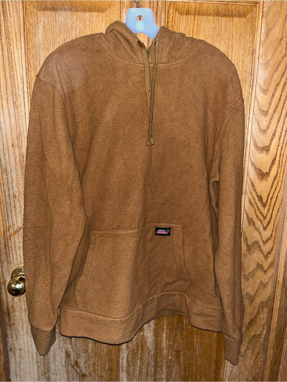 Dickies Brown Hooded Zip-Up Fleece Sweater